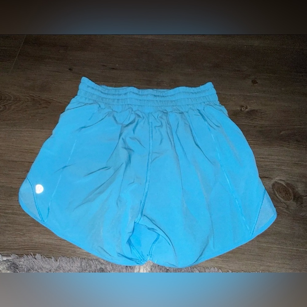 Women’s Light Blue Performance Running Shorts - Picture 3 of 4